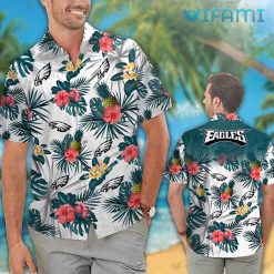 Eagles Hawaiian Shirt Hibiscus Pineapple Palm Leaf Philadelphia Eagles Gift