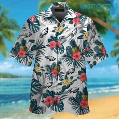 Eagles Hawaiian Shirt Hibiscus Pineapple Palm Leaf Philadelphia Eagles Present Front