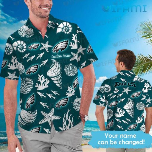 Eagles Hawaiian Shirt Ice Cream Starfish Coral Scallop Custom Philadelphia Eagles Gift