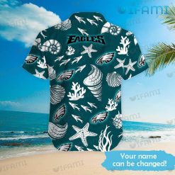 Eagles Hawaiian Shirt Ice Cream Starfish Coral Scallop Custom Philadelphia Eagles Present Back