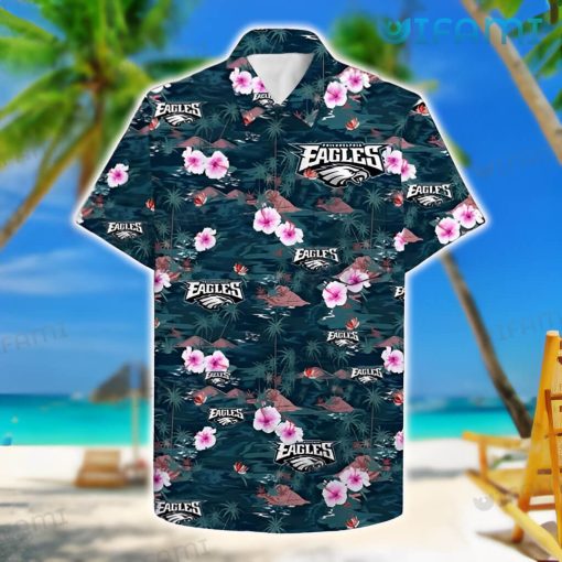 Eagles Hawaiian Shirt Island Coconut Hibiscus Flower Philadelphia Eagles Gift