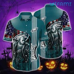 Eagles Hawaiian Shirt Jason Voorhees USA Flag Unique Philadelphia Eagles Gift