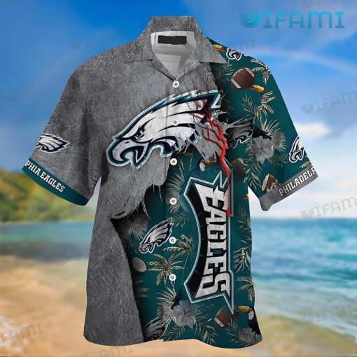 Eagles Hawaiian Shirt Jesus Christianity Hibiscus Palm Tree Philadelphia Eagles Gift