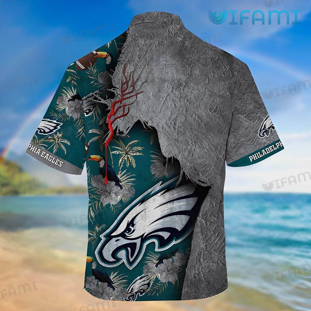 NFL Philadelphia Eagles Camo American Flag Hawaiian Shirt And Short