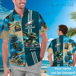 Eagles Hawaiian Shirt Lovely Baby Yoda Beach Custom Philadelphia Eagles Present