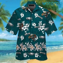 Eagles Hawaiian Shirt Mascot Hibiscus Pattern Unique Philadelphia Eagles Gift