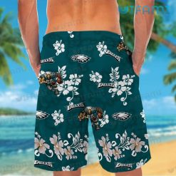 Eagles Hawaiian Shirt Mascot Hibiscus Pattern Unique Philadelphia Eagles Short Beac