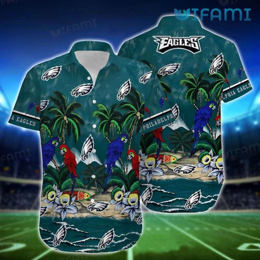 Eagles Hawaiian Shirt Parrot Coconut Beach Philadelphia Eagles Gift