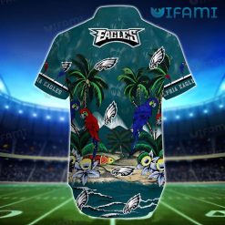 Eagles Hawaiian Shirt Parrot Coconut Beach Philadelphia Eagles Present Back