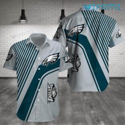 Eagles Hawaiian Shirt Stripe Pattern Logo Philadelphia Eagles Gift