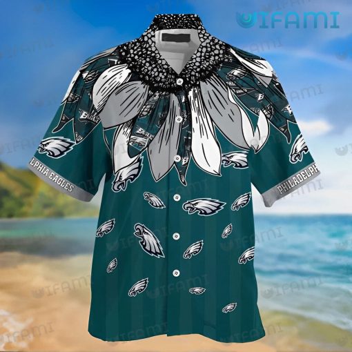 Eagles Hawaiian Shirt Sunflower Logo Pattern Philadelphia Eagles Gift