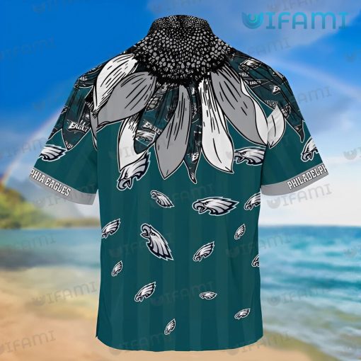 Eagles Hawaiian Shirt Sunflower Logo Pattern Philadelphia Eagles Gift