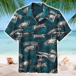 Eagles Hawaiian Shirt The Iggles Logo Green Philadelphia Eagles Gift