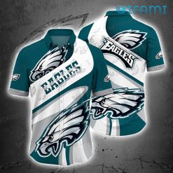 Eagles Hawaiian Shirt White Green Logo Classic Philadelphia Eagles Gift