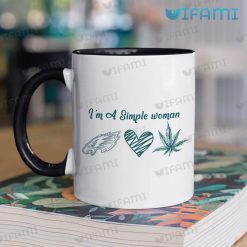 Eagles Mug Im A Simple Woman Love Weed Philadelphia Eagles Two Tone Coffee Mug