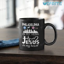 Eagles Mug In My Veins Jesus In My Heart Phillies Flyers 76ers Philadelphia Eagles Mug 11oz