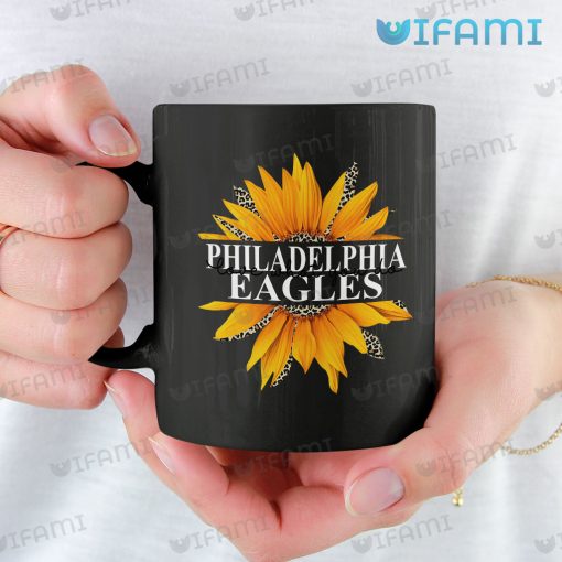 Eagles Mug Love Sunflower Leopard Pattern Philadelphia Eagles Gift