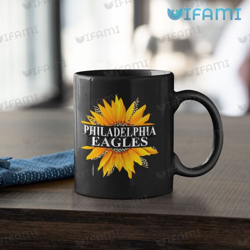 Eagles Mug Love Sunflower Leopard Pattern Philadelphia Eagles Gift