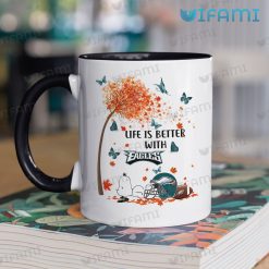 Eagles Mug Snoopy Fall Tree Life Is Better With Philadelphia Eagles Two Tone Coffee Mug