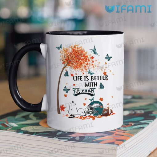 Eagles Mug Snoopy Fall Tree Life Is Better With Philadelphia Eagles Gift