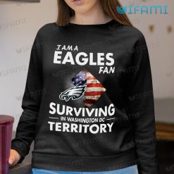 Eagles Shirt Surviving Washington DC Broken USA Flag Philadelphia Eagles Sweashirt