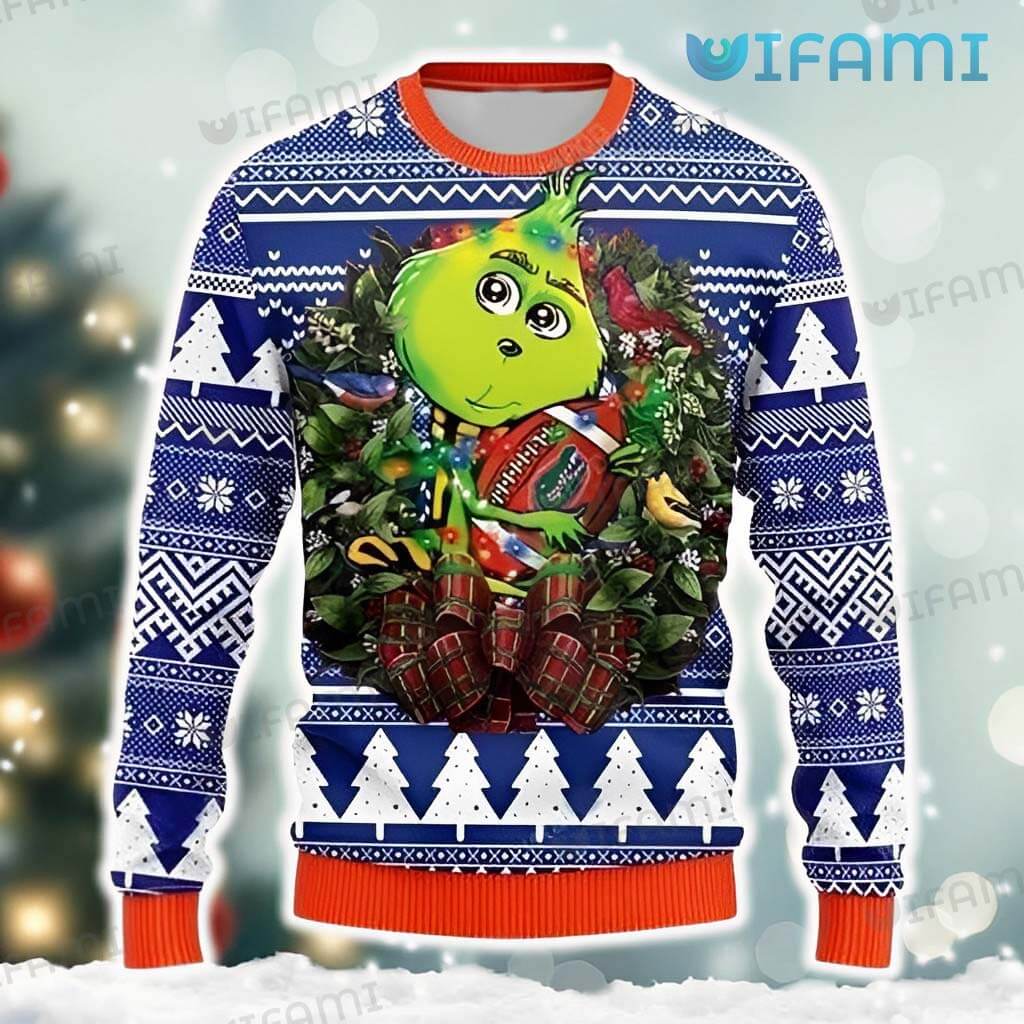 Florida Gators Christmas Sweater Grinch Football Wreath Gators Gift