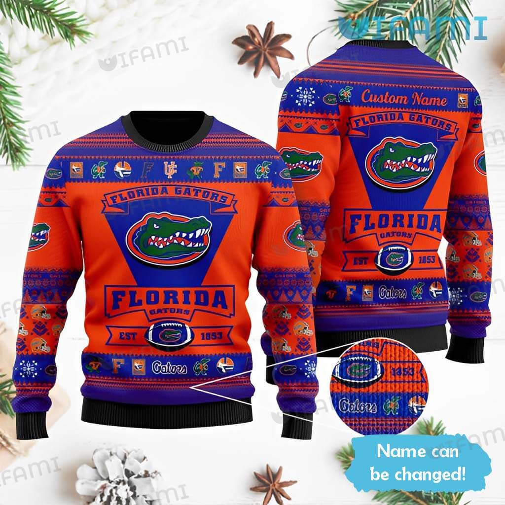 Florida Gators Christmas Sweater Logo History Custom Gators Gift
