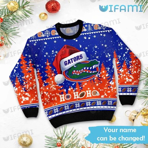 Florida Gators Christmas Sweater Santa Hat Ho Ho Ho Custom Gators Gift
