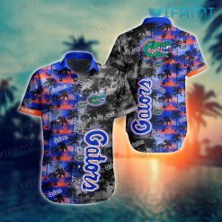 Florida Gators Hawaiian Shirt Sunset Dark Coconut Pattern Gators Gift