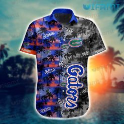 Florida Gators Hawaiian Shirt Sunset Dark Coconut Pattern Gators Present
