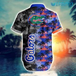 Florida Gators Hawaiian Shirt Sunset Dark Coconut Pattern Gators Present Back