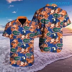 Gators Hawaiian Shirt Flamingo Parrot Logo Florida Gators Gift