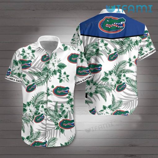 Gators Hawaiian Shirt Hibiscus Tropcial Leaf Florida Gators Gift
