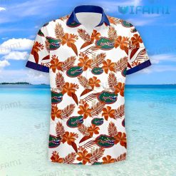 Gators Hawaiian Shirt Orange Flower Tropical Leaf Florida Gators Present