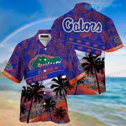 Gators Hawaiian Shirt Tropical Palm Leaves Florida Gators Gift