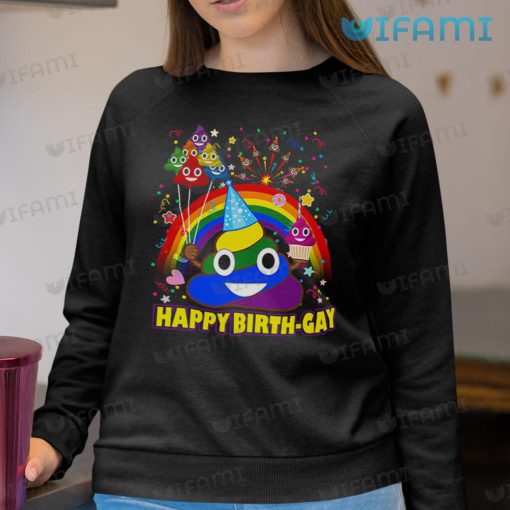 Gay Shirt Poop Happy Birth-Gay Rainbow Flag Gay Gift