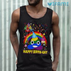 Gay Shirt Poop Happy Birth Gay Rainbow Flag Gay Tank Top