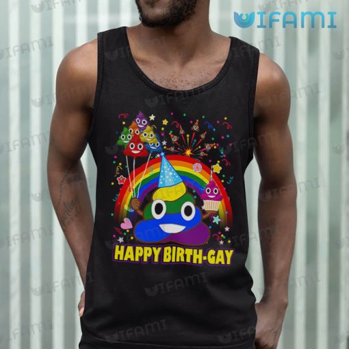 Gay Shirt Poop Happy Birth-Gay Rainbow Flag Gay Gift