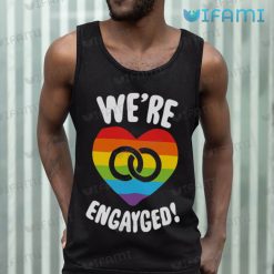 Gay Shirt Were Engayed Heart Gay Tank Top