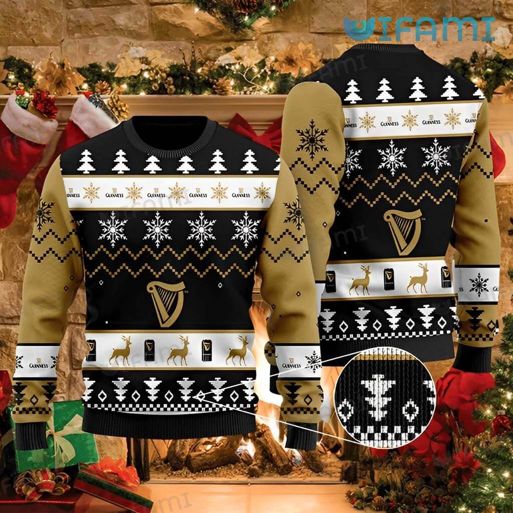 Special Guinness Christmas Black Brown Sweater Guinness Beer Gift