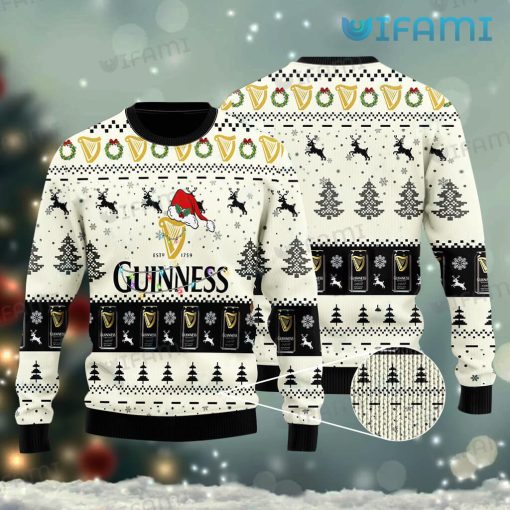 Guinness Christmas Sweater Santa Hat Guinness Beer Gift