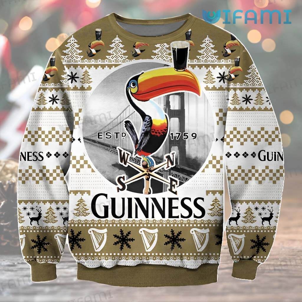 Fly high with Guinness this Christmas in our Toucan Weather Vane Ugly Sweater.