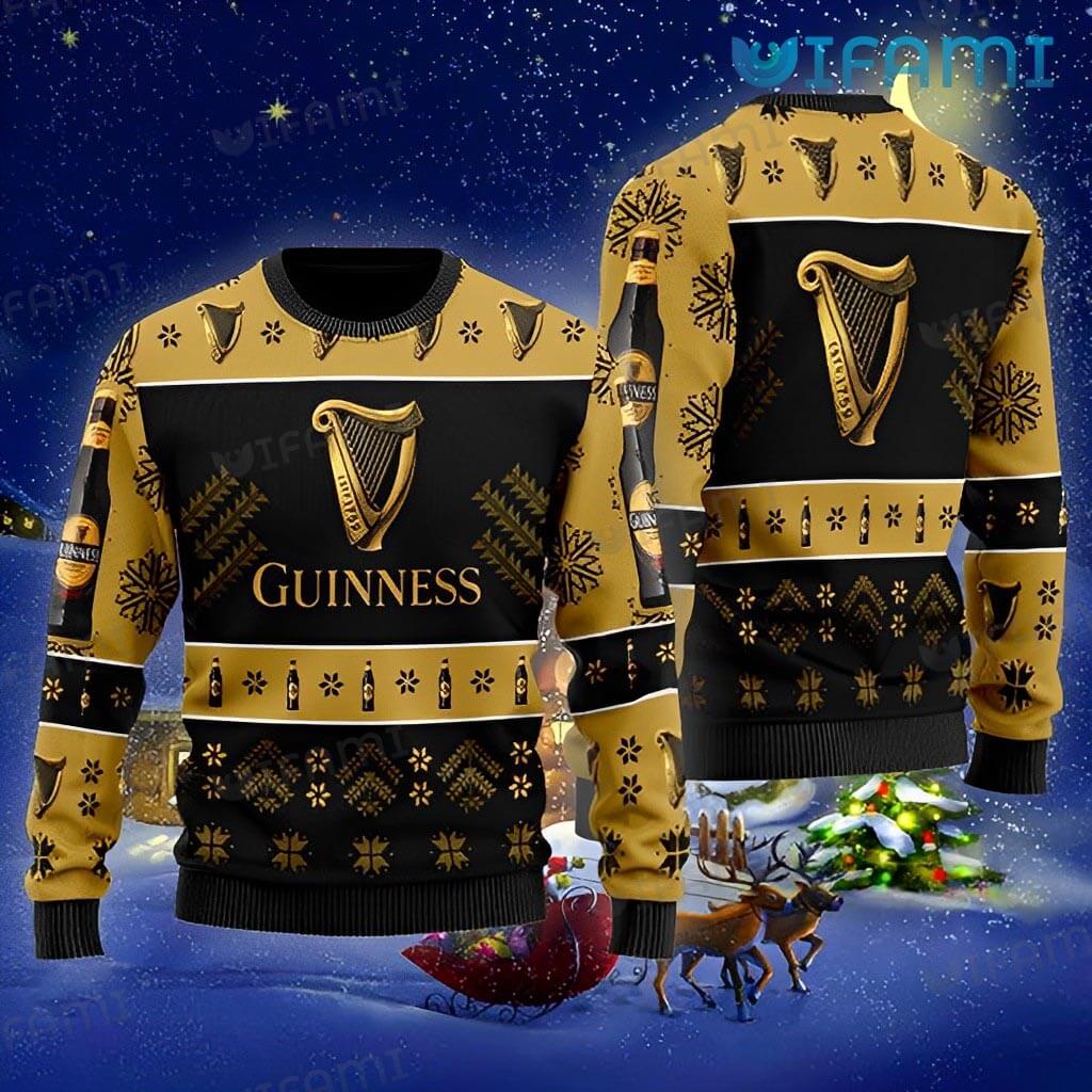 Original Guinness Ugly Christmas Big Logo Sweater Guinness Beer Gift