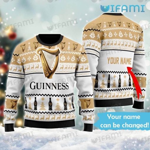 Guinness Ugly Christmas Sweater Logo Custom Guinness Beer Gift