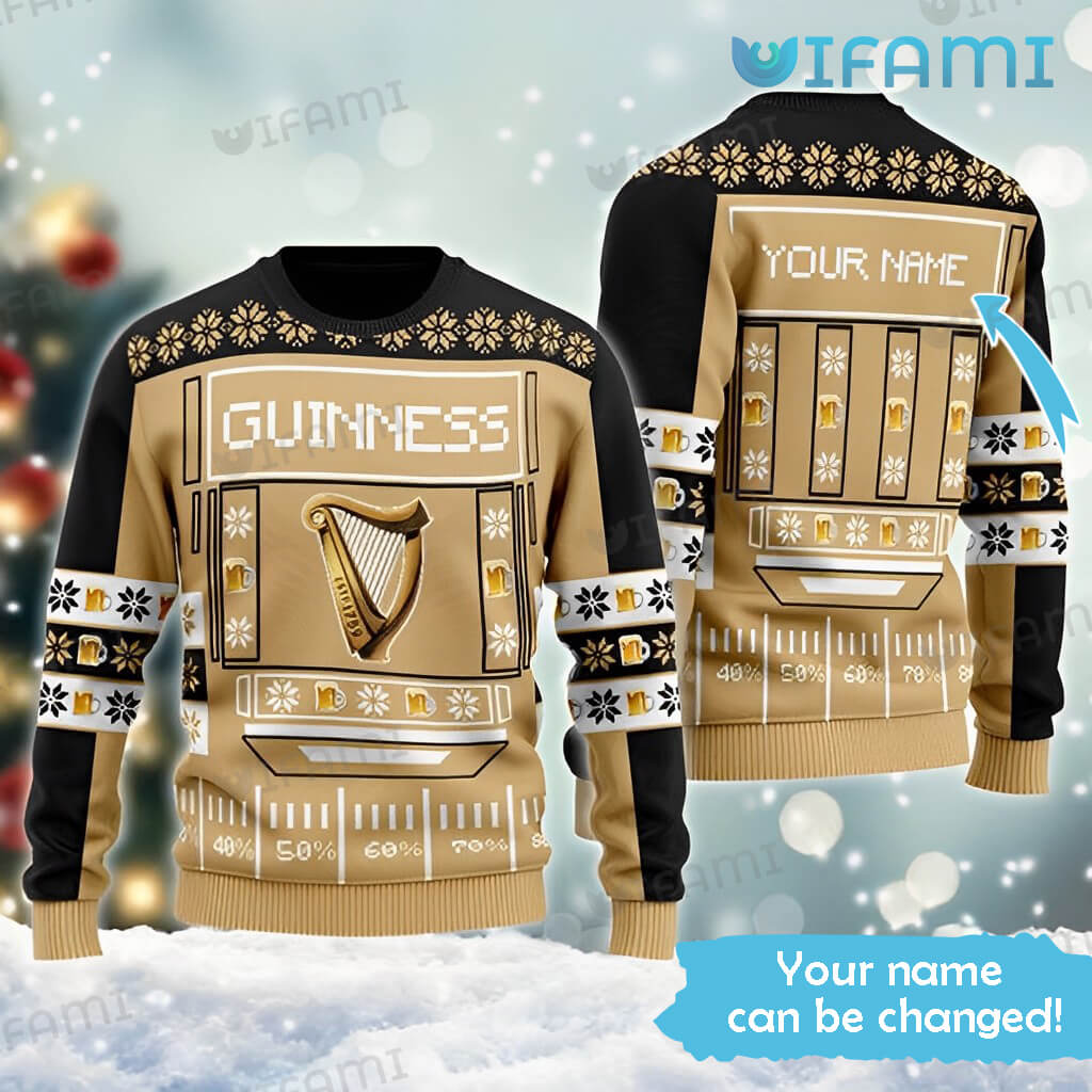 Adorable Custom Guinness Ugly  American Football Field Sweater Guinness Beer Gift