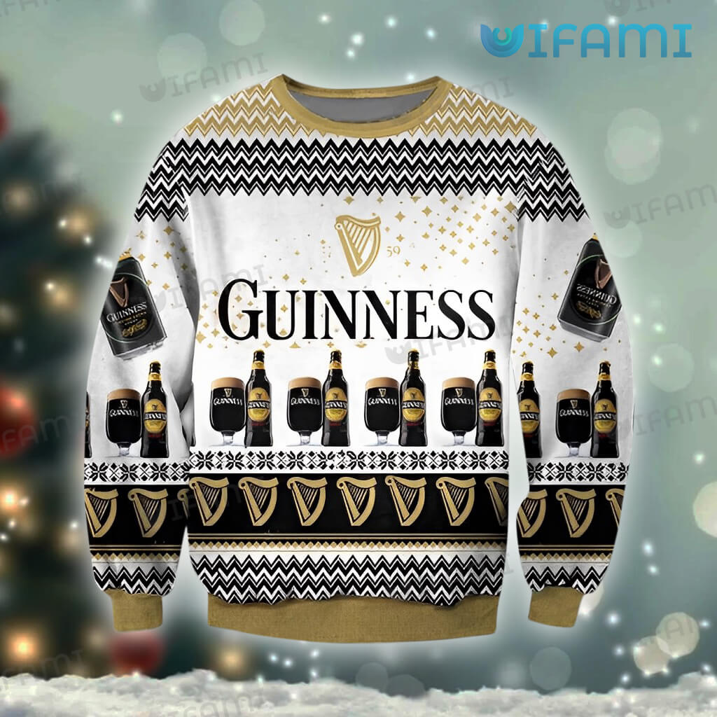 Cool Guinness Chevron Pattern Ugly Sweater Guinness Beer Gift