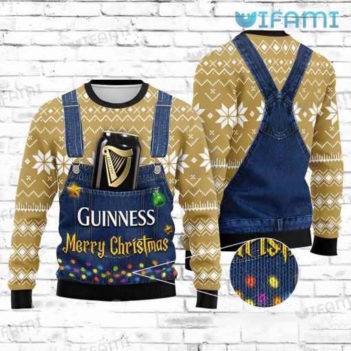 Guinness Ugly Sweater Merry Christmas Overalls Guinness Beer Gift