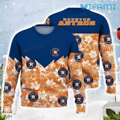 Houston Astros Sweater Hibiscus Tropical Leaves Astros Gift