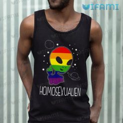LGBT Shirt Alien Victory Sign Homosexualien LGBT Tank Top