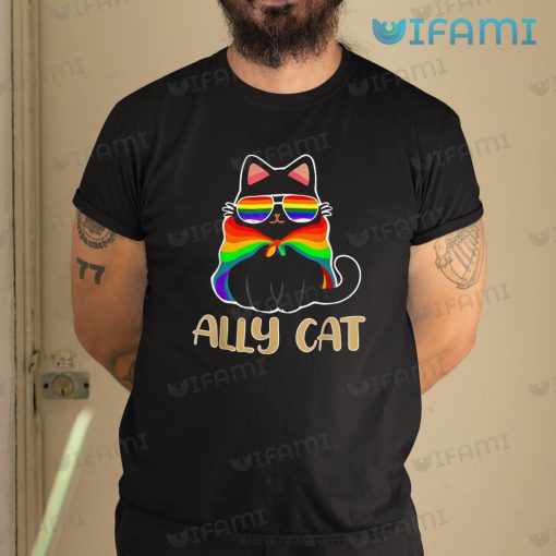 LGBT Shirt Ally Cat Cloak Sunglasses LGBT Gift